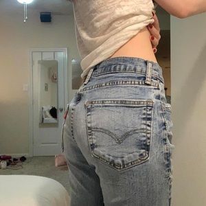 Levi’s acid wash straight leg jeans
